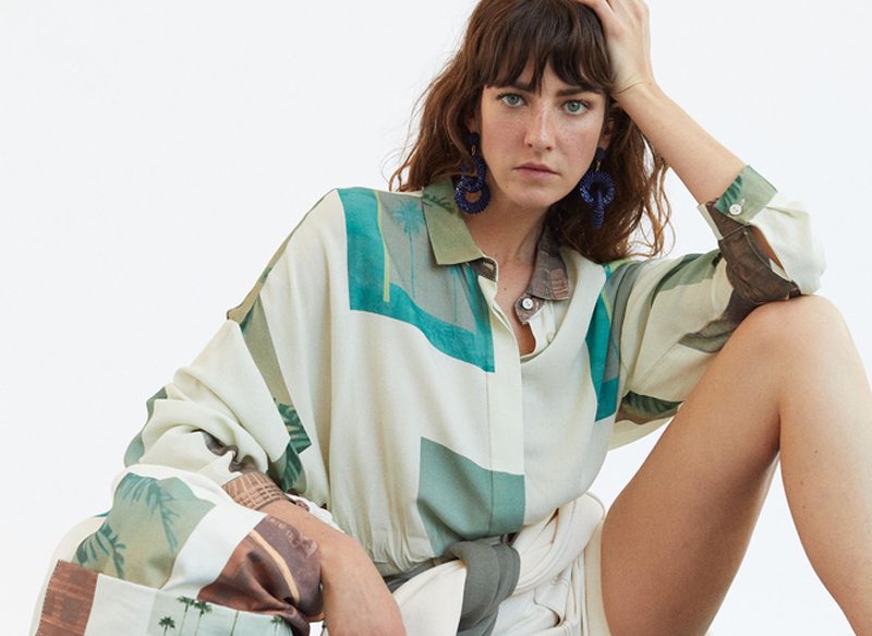 CAMISA OVERSIZE ESTAMPADO PALMERAS DE PARFOIS