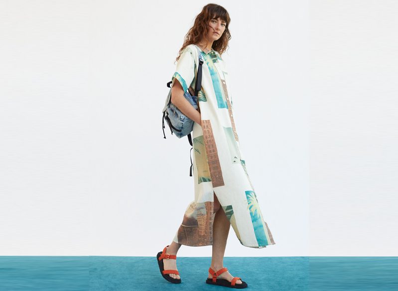 VESTIDO CAMISERO ESTAMPADO PALMERAS DE PARFOIS