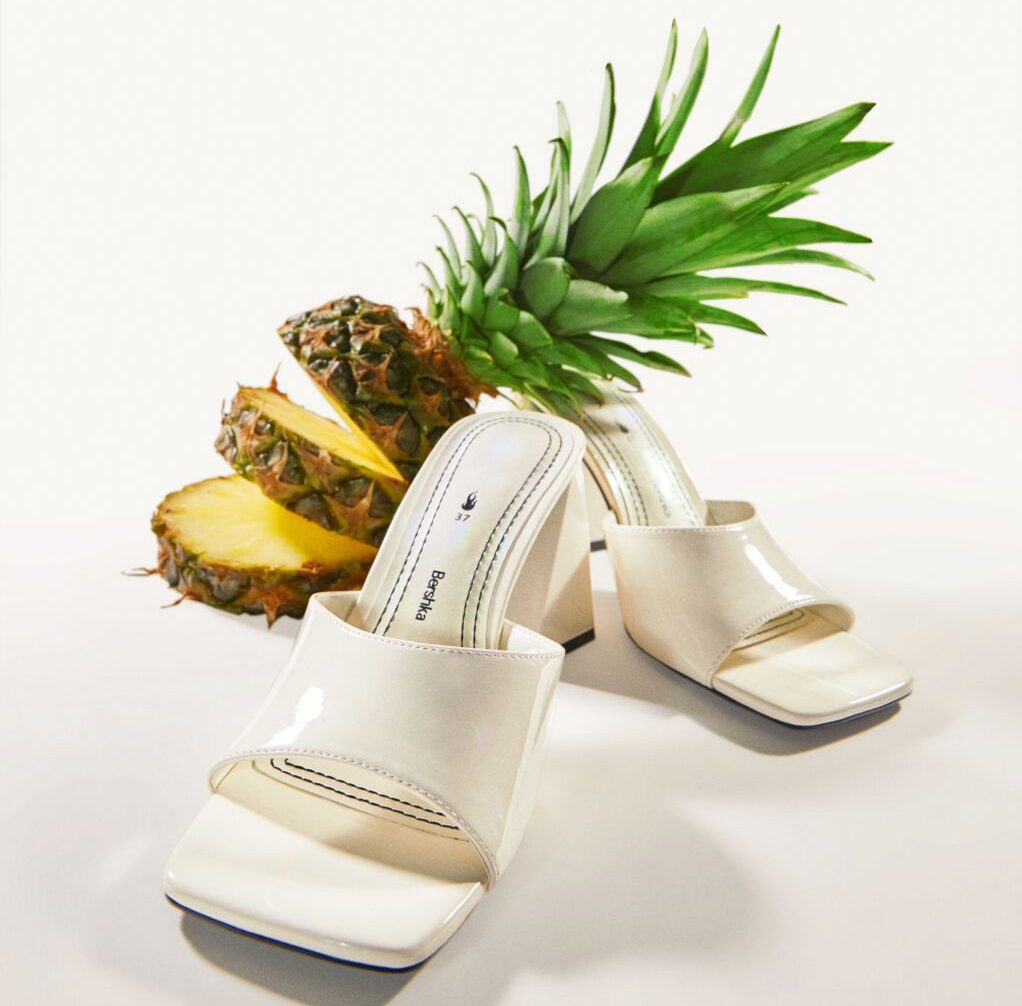 sandalias tacon ancho bershka