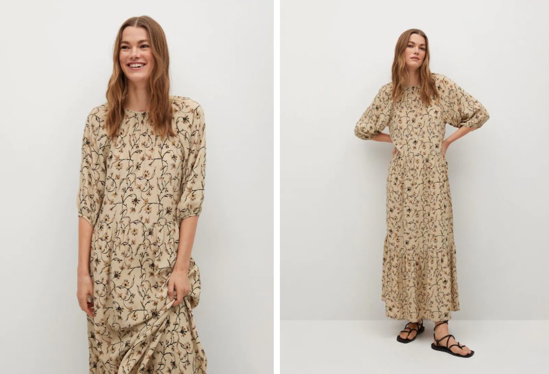 vestido estampado flores