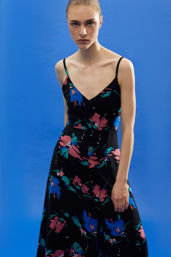 vestido largo botones