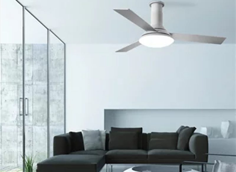 VENTILADOR DE TECHO CON LUZ FUS PLATA