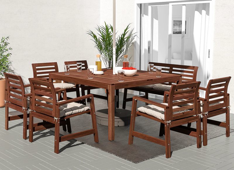 MESA JARDÍN CUADRADA APPLARO DE IKEA