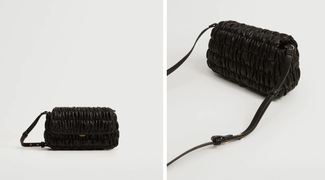 bolso fruncido mango