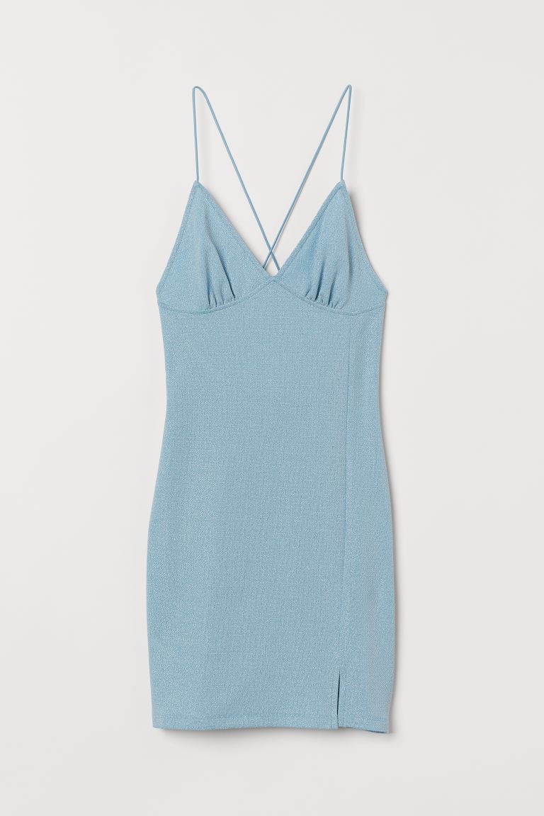 vestido hm azul bodycon