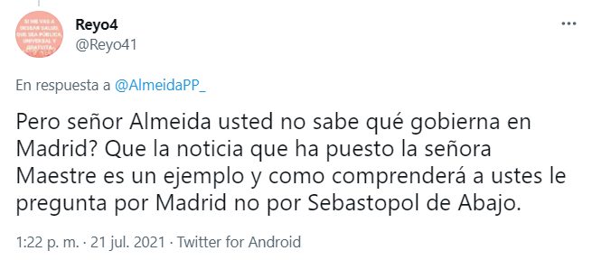 Rita Maestre vuelve a hacer el ridículo y pide explicaciones a Almeida por una agresión homófoba de Huelva 4 Moncloa image 26 Moncloa