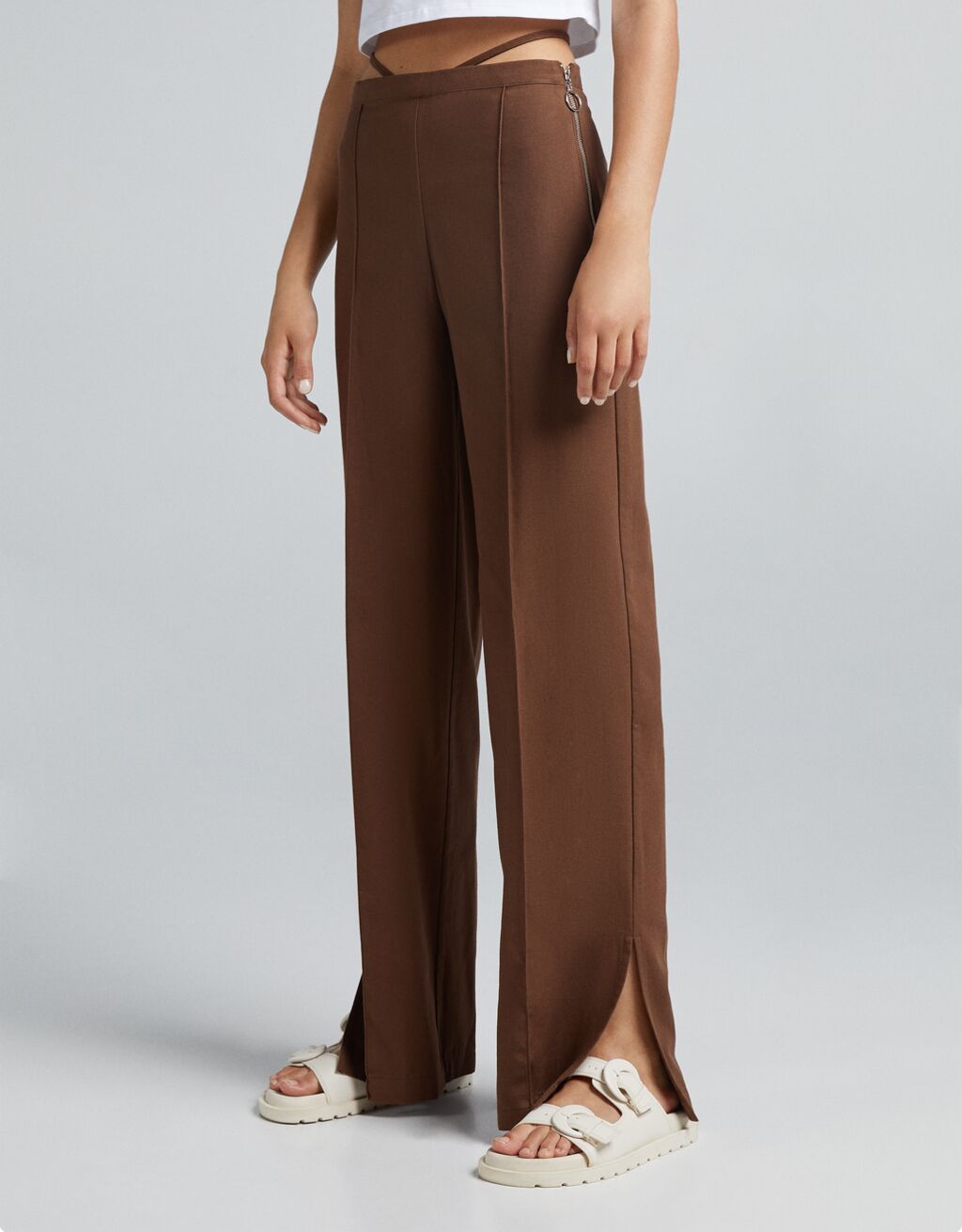 pantalon algodon bershka