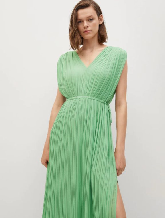 vestido plisado