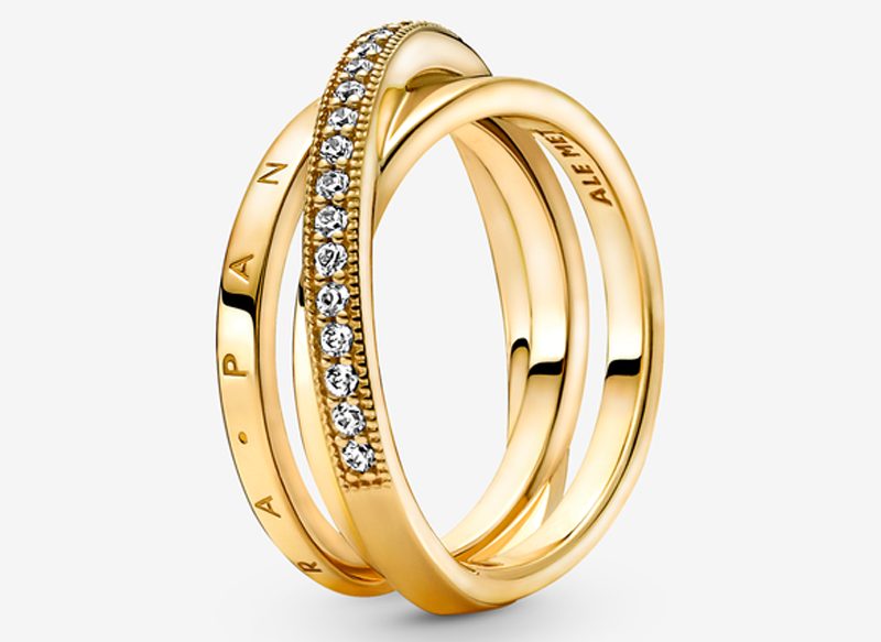 ANILLO CRUZADO TRIPLE ALIANZA EN PAVÉ