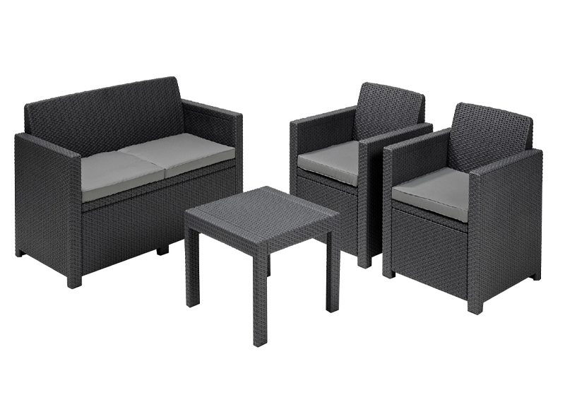 CONJUNTO DE MUEBLES PARA PORCHE ALLIBERT ALABAMA, A LA VENTA EN ALCAMPO