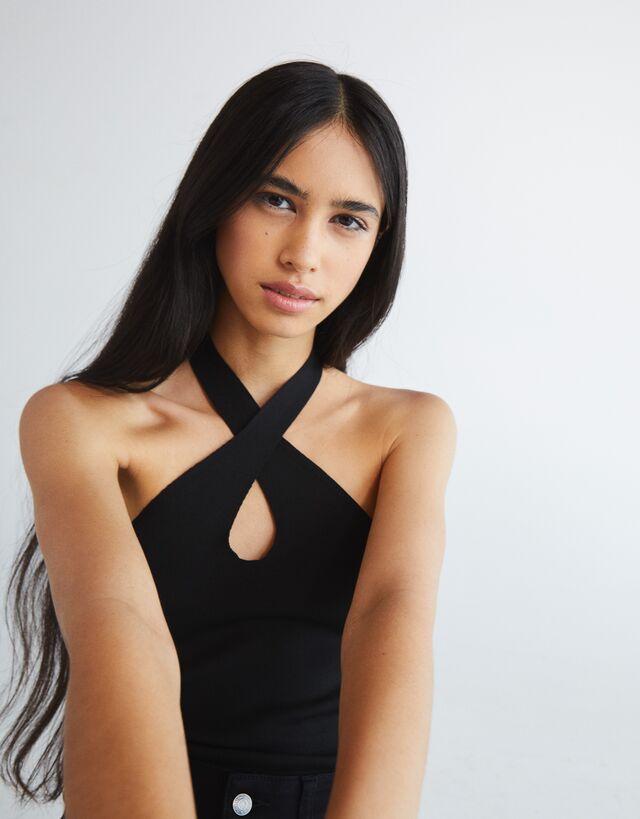 top cuello halter