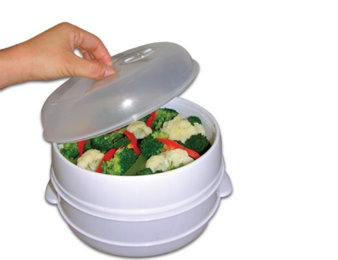 vaporera dos niveles