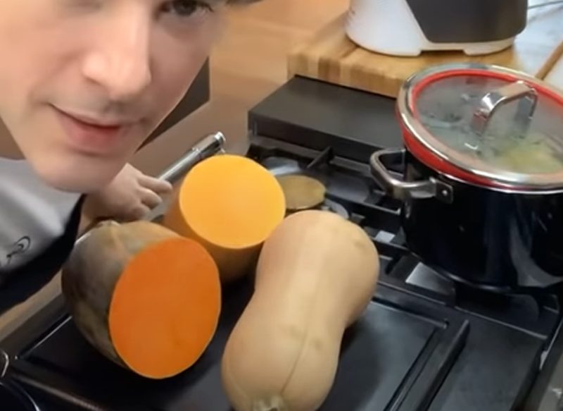 INGREDIENTES DE LA CREMA DE CALABAZA Y CITRONELA CON VIEIRAS