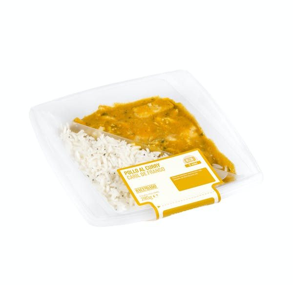 POLLO AL CURRY HACENDADO CON ARROZ BASMATI