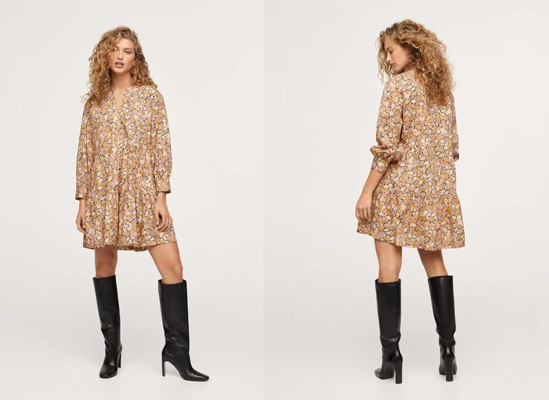 VESTIDO CORTO VOLANTES
