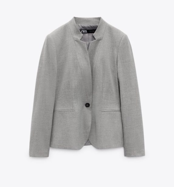 blazer entallada jaspeada