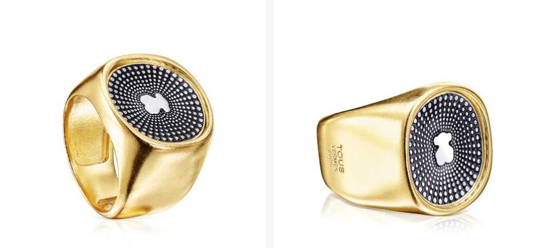 anillo bicolor tous