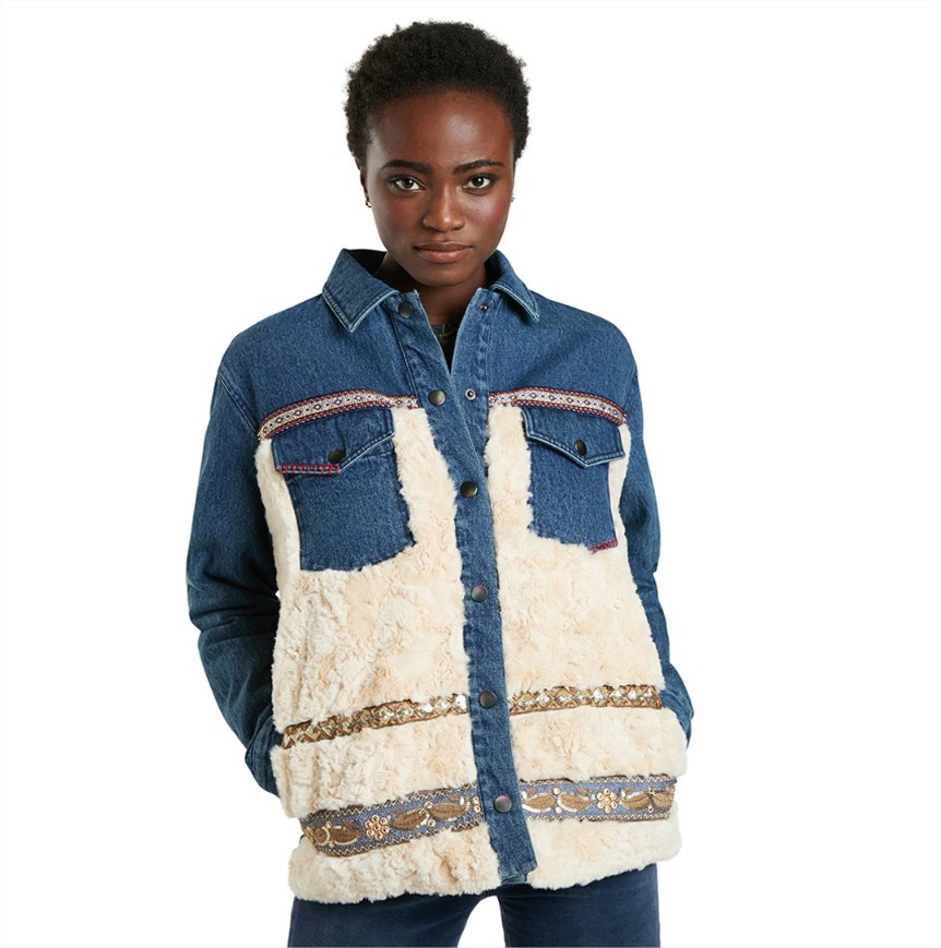 cazadora vaquera desigual