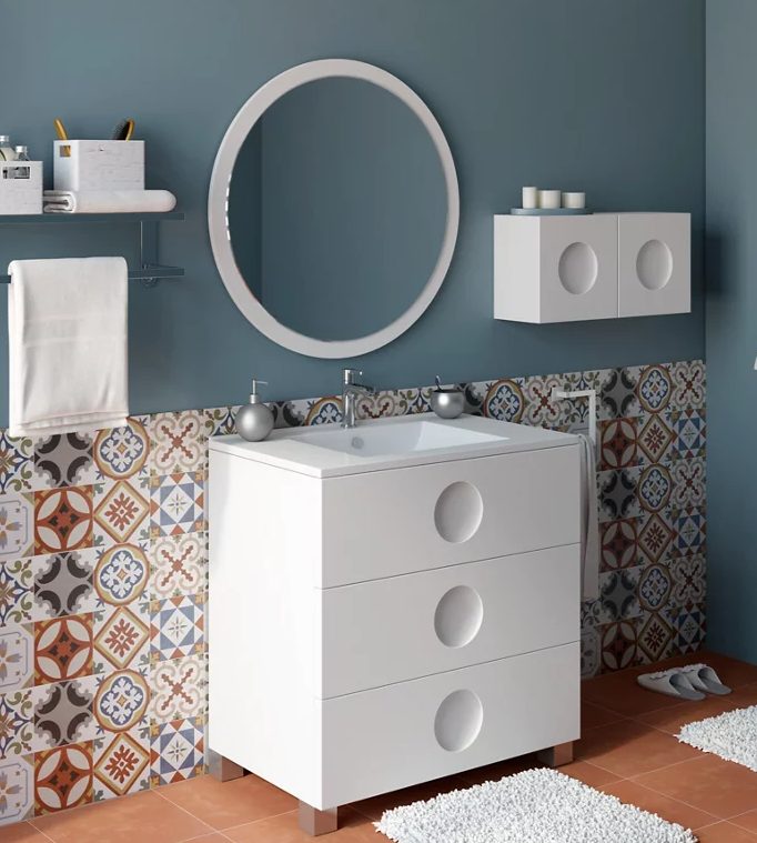 mueble lavabo blanco