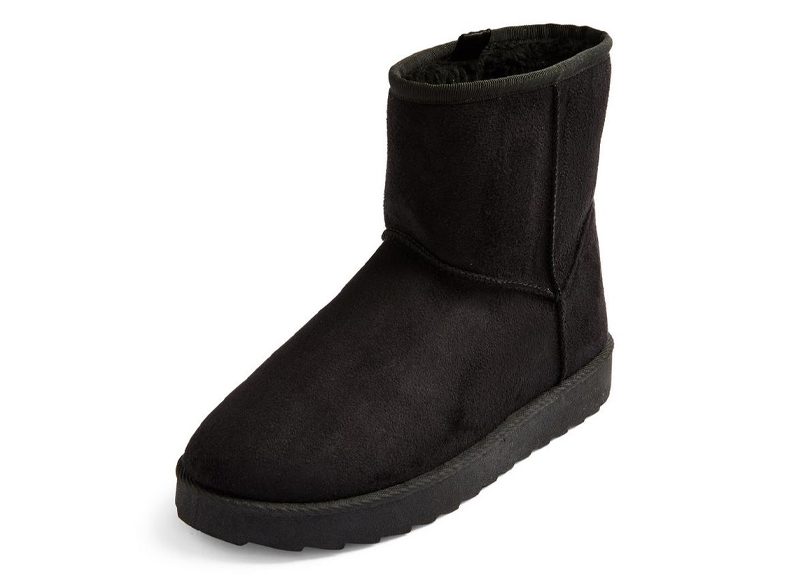 BOTINES DE ANTE SINTÉTICO CON SUELA GRUESA