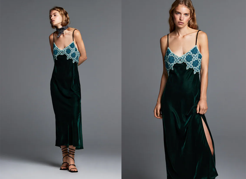 VESTIDO LARGO CROCHET DE ZARA