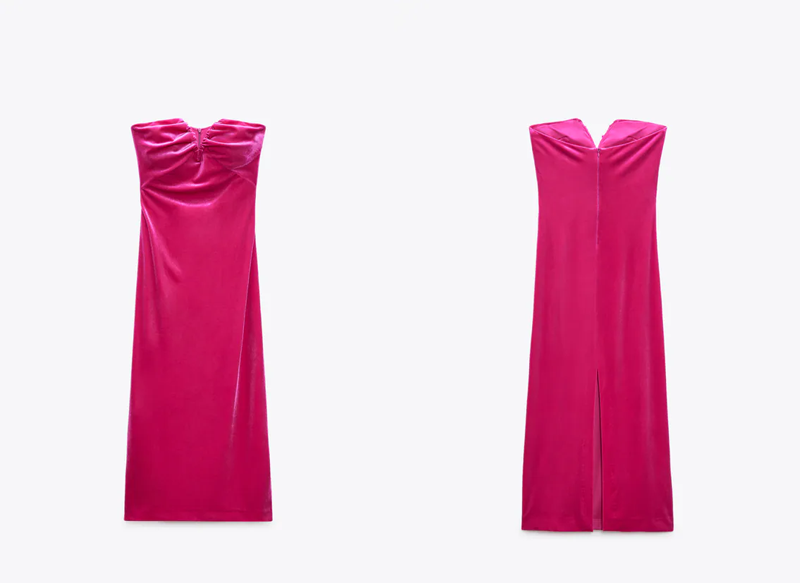 VESTIDO MIDI TERCIOPELO DE ZARA