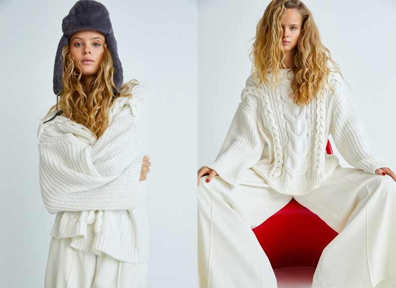 JERSEY EN PUNTO TRENZADO DE H&M