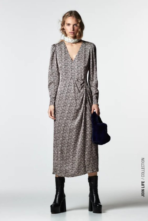 vestido midi zara