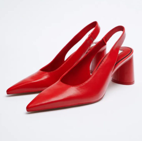 zapato tacon rojo