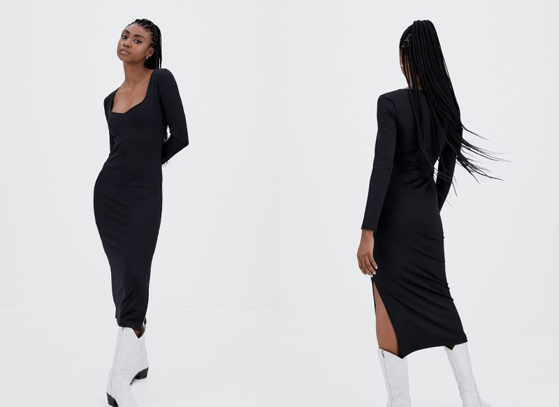VESTIDO MIDI ESCOTE CORAZÓN