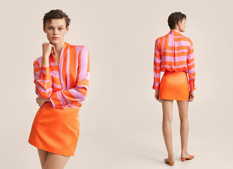 BLUSA SATINADA ESTAMPADA