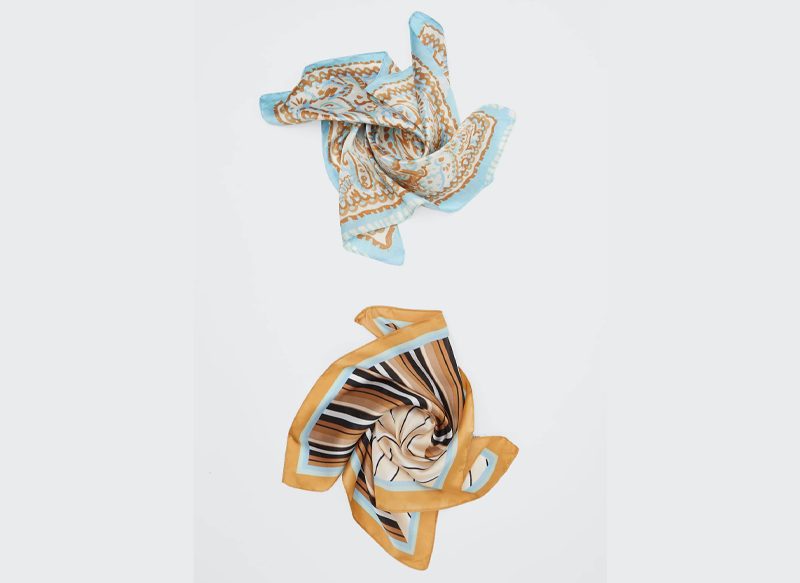 PACK DE 2 BANDANAS CASHMERE Y RAYAS
