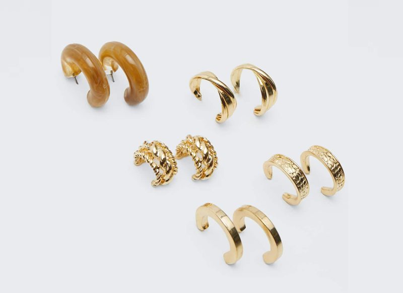 SET DE 5 AROS METAL Y RESINA