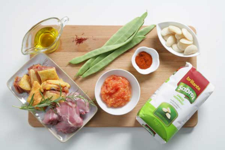 Los ingredientes de la paella