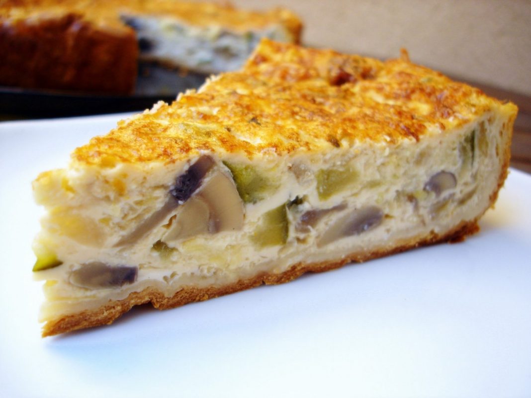 pastel de champinones trabajar