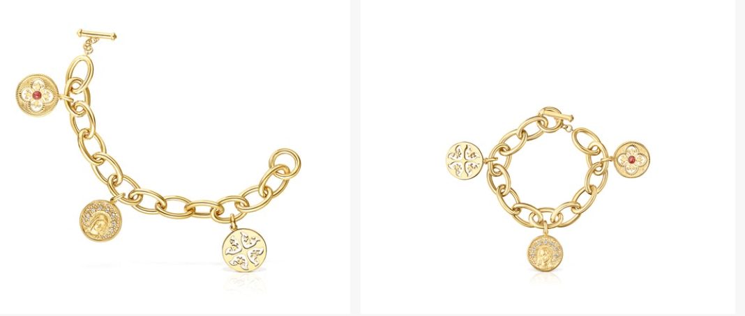 pulsera medallas topacios