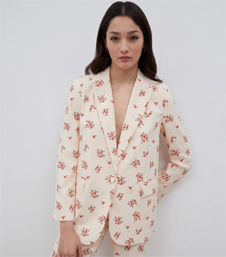 blazer estampado floral flormula joven