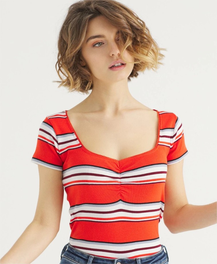 camiseta estampado rayas inside