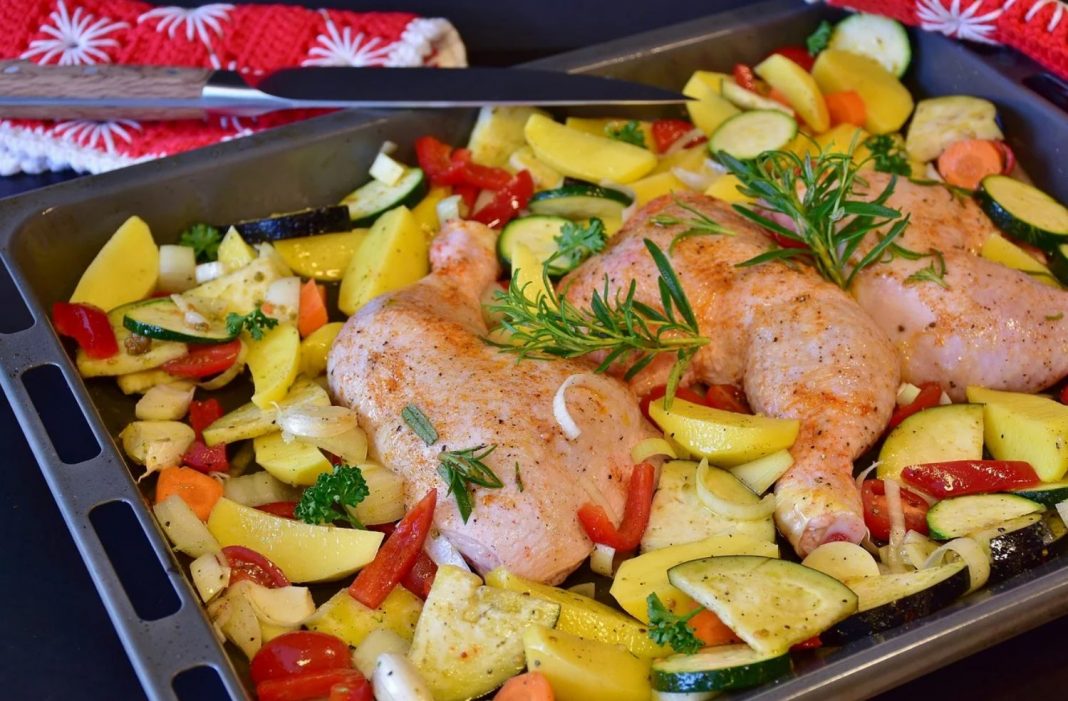 regar pollo vino blanco