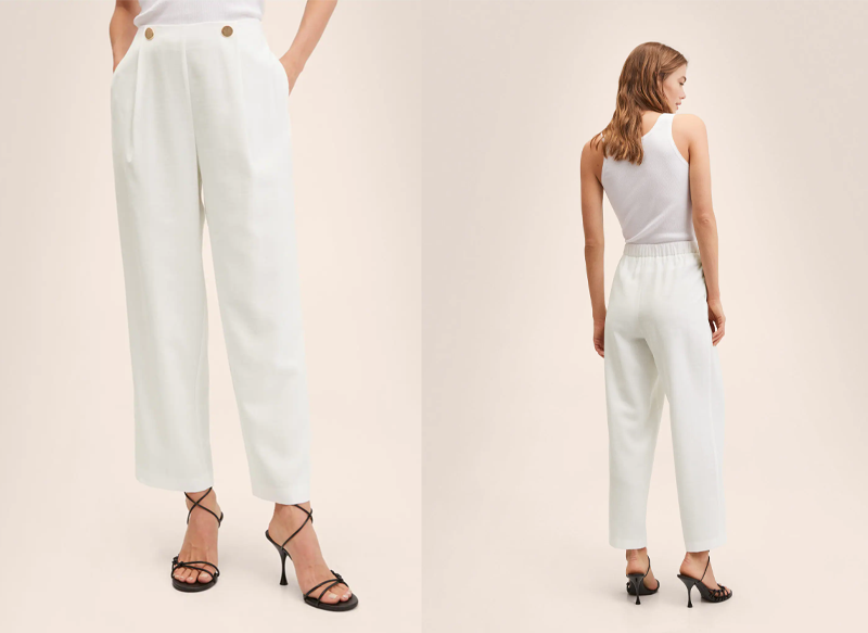 PANTALÓN CROP BOTONES DE MANGO
