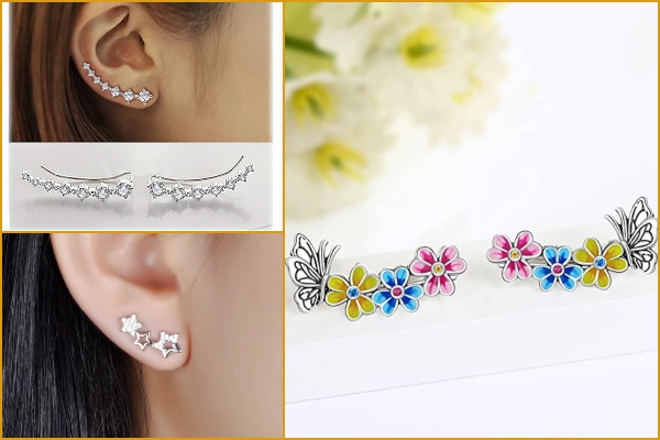 Los pendientes de plata de estilo trepador que cumplen las '3B' en Amazon buenos, bonitos y baratos