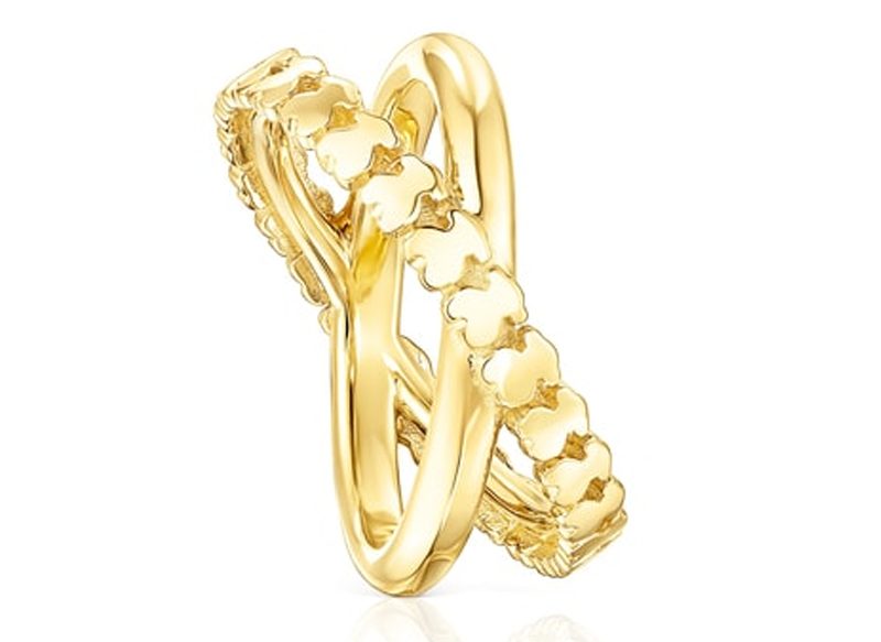 ANILLO CRUZ DE PLATA VERMEIL TOUS STRAIGHT