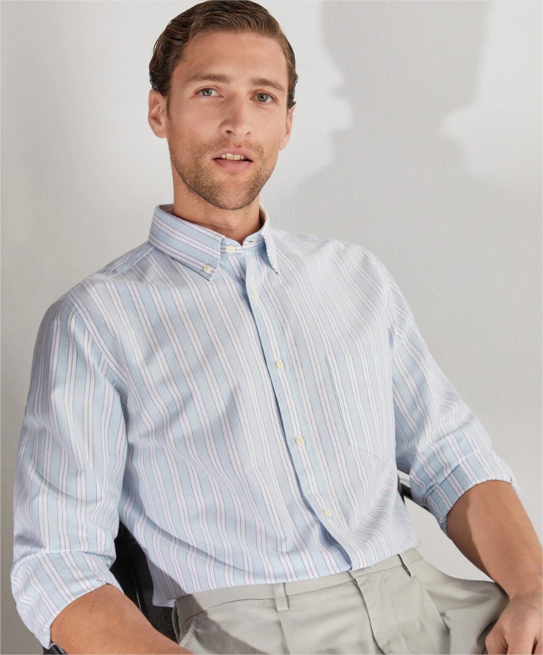camisa oxford rayas emidio tucci el corte ingles