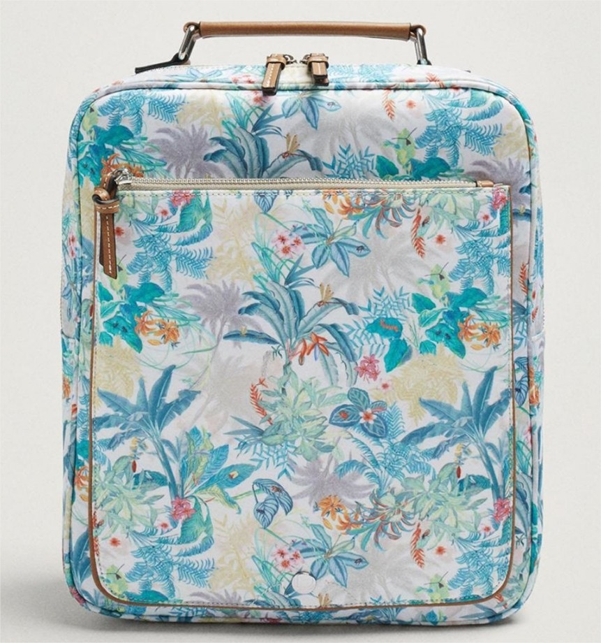 mochila parfois flores