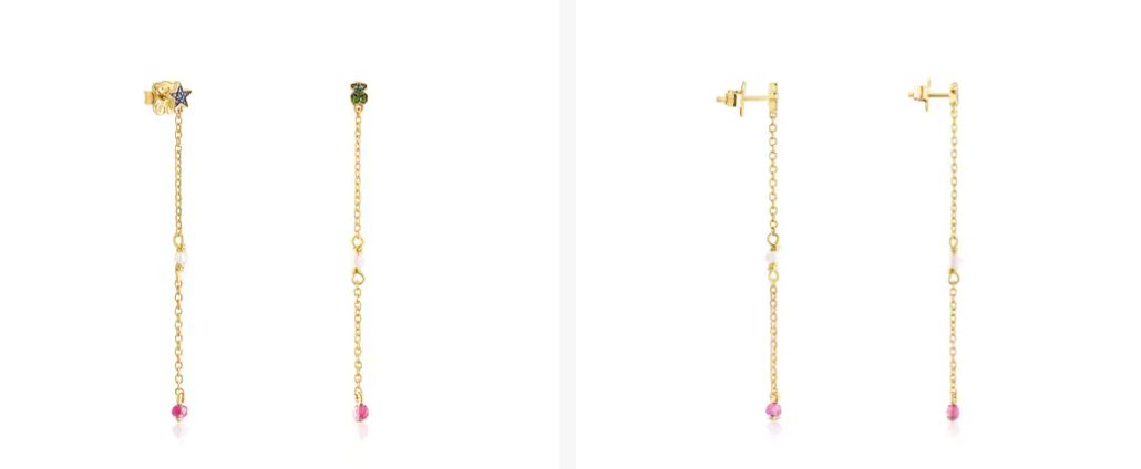 pendientes colgantes plata