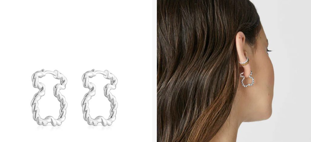 pendientes silueta oso