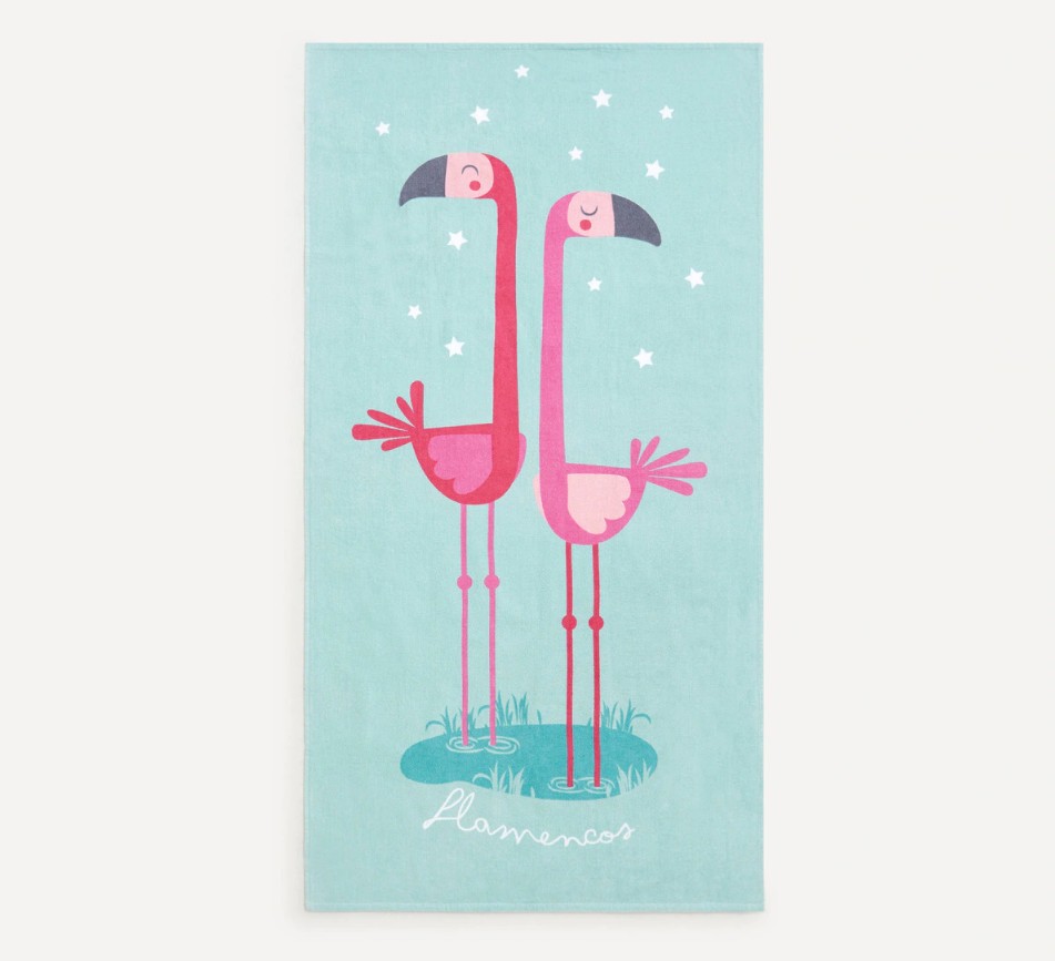 toalla playa flamencos mini home