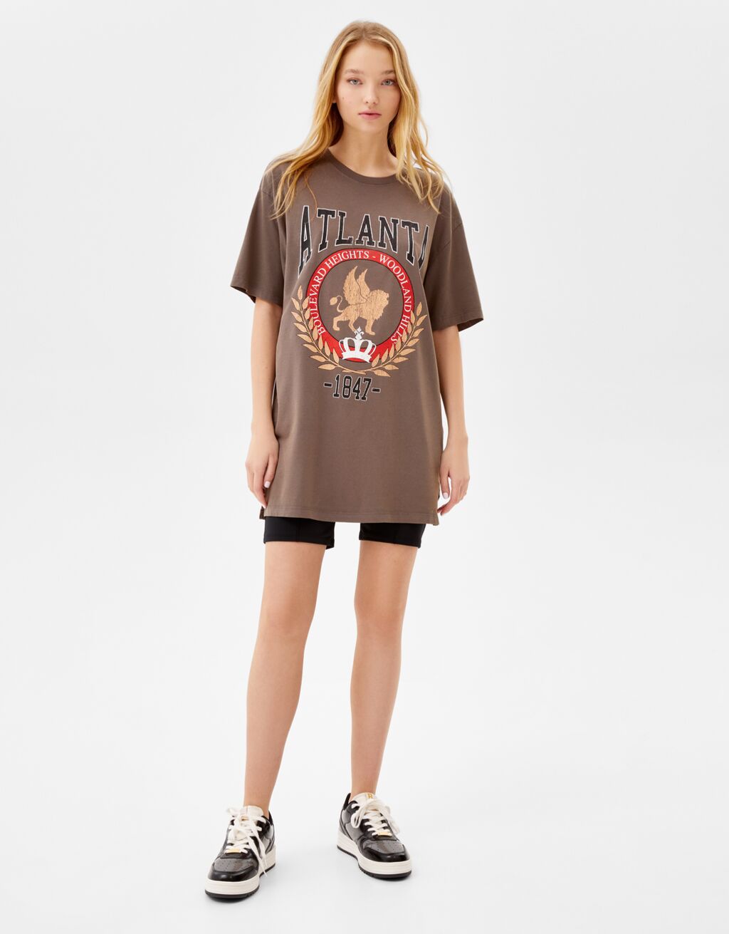 vestido camiseta print