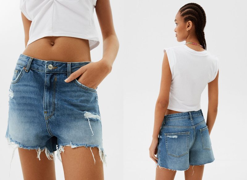 SHORT DENIM ROTOS LAVADO VINTAGE