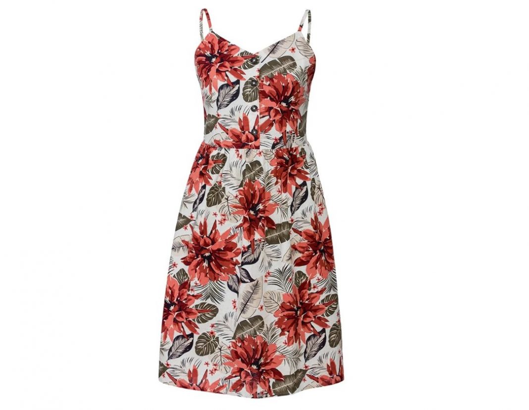 Vestido de lino con tirantes